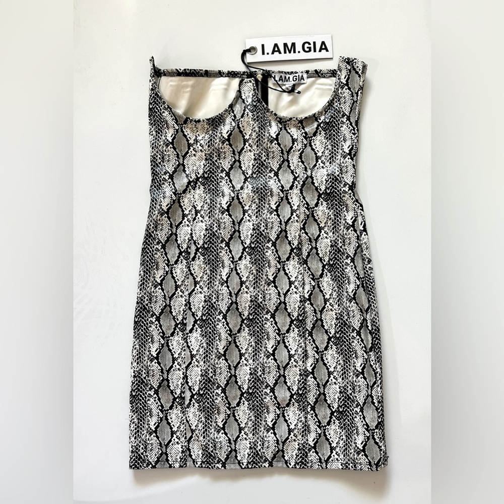 I AM GIA snake bodice dress